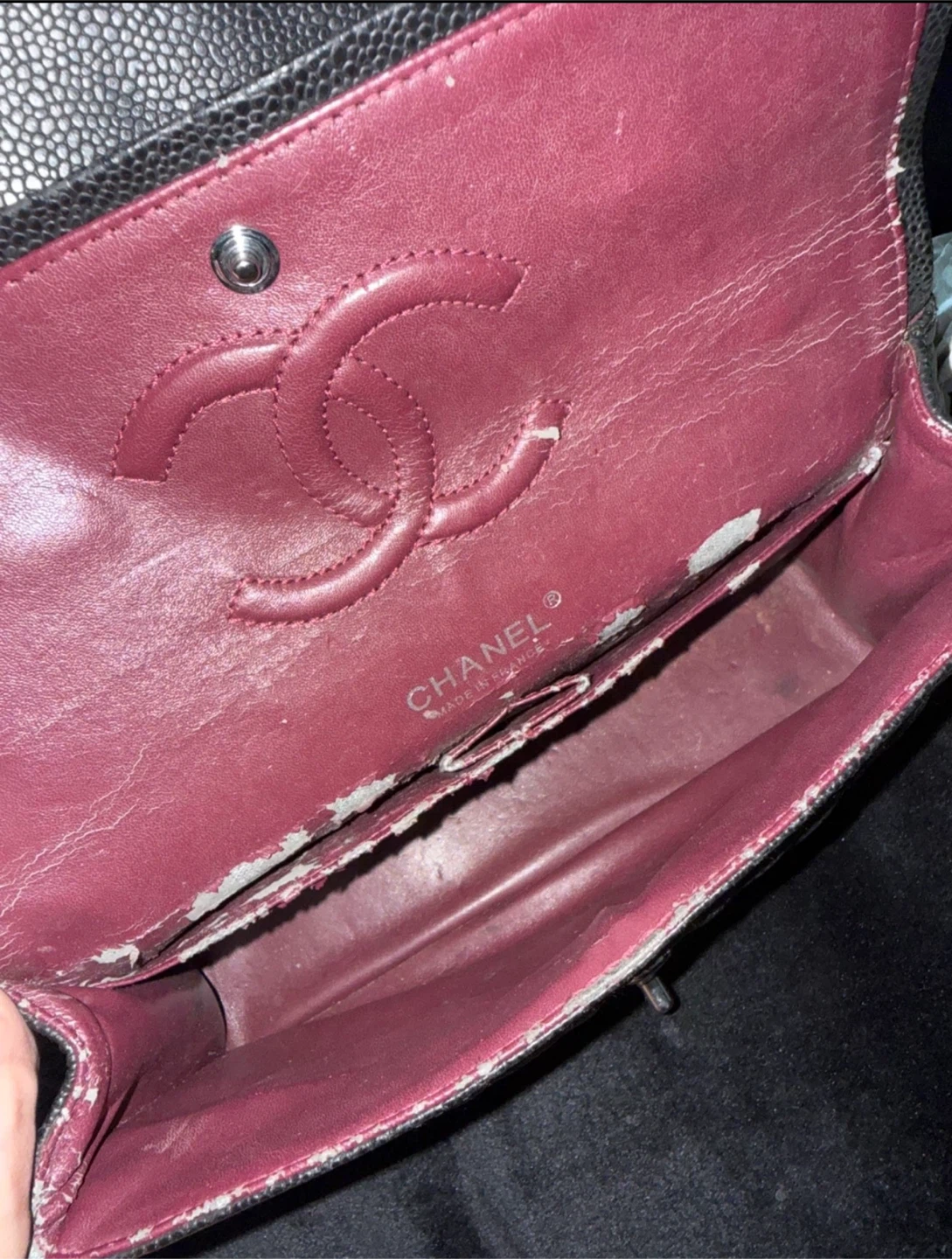 Black Quilted Flap Bag - photo 2