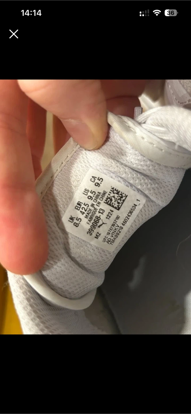 White Puma Sneakers Size 9.5 - photo 5