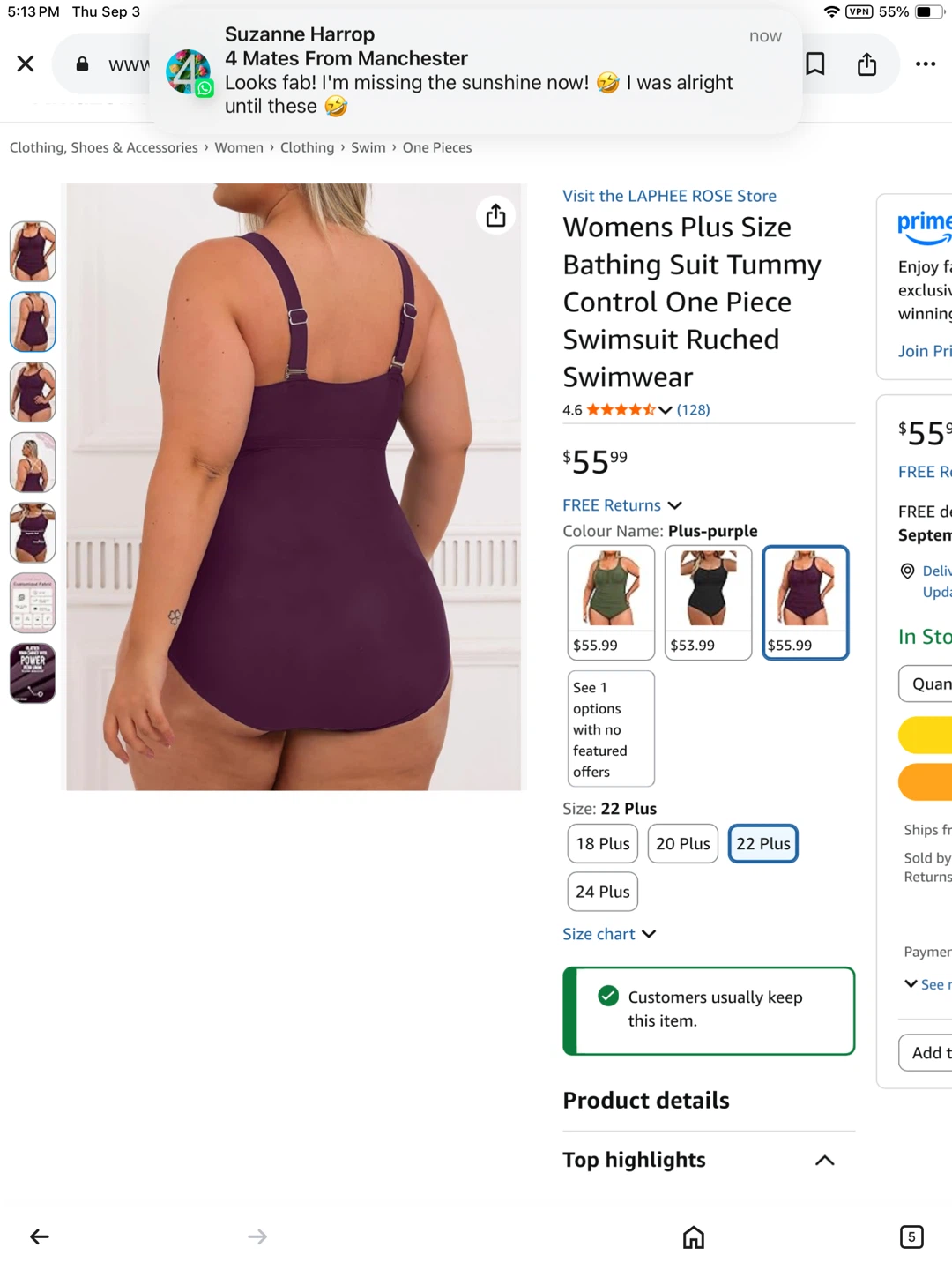 New One Piece classy Ruched Swimsuit - XL - photo 3