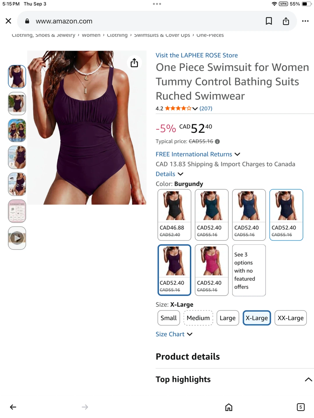 New One Piece classy Ruched Swimsuit - XL - photo 2