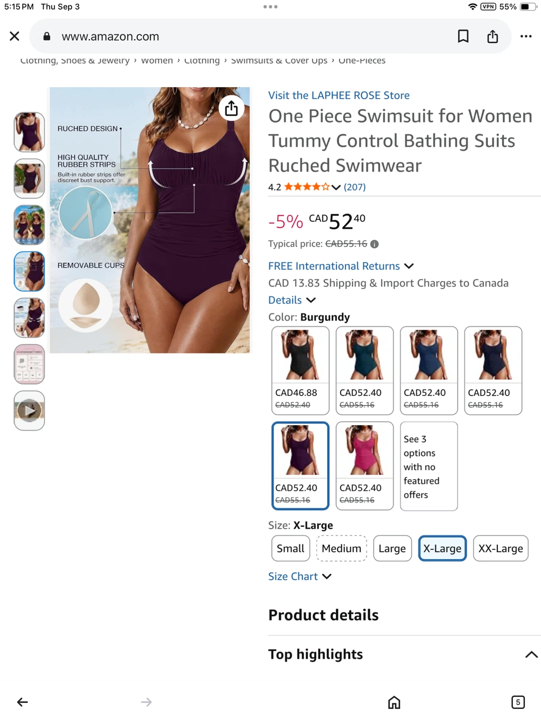 New One Piece classy Ruched Swimsuit - XL - photo 4
