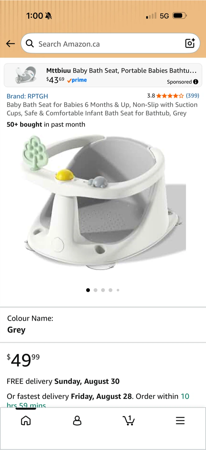 RPTGH Baby Bath Seat - Grey