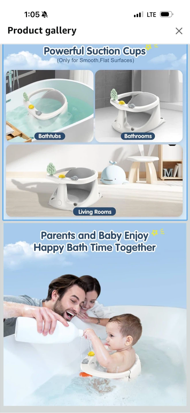 RPTGH Baby Bath Seat - Grey - photo 4