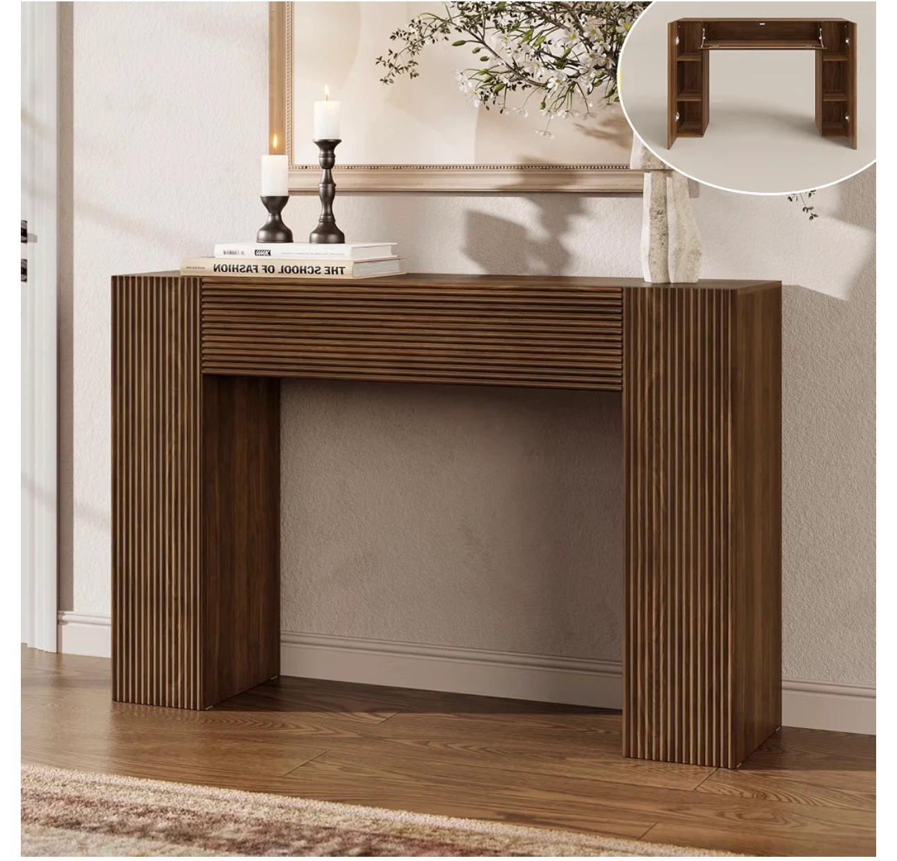 Architectural Fluted Console Table