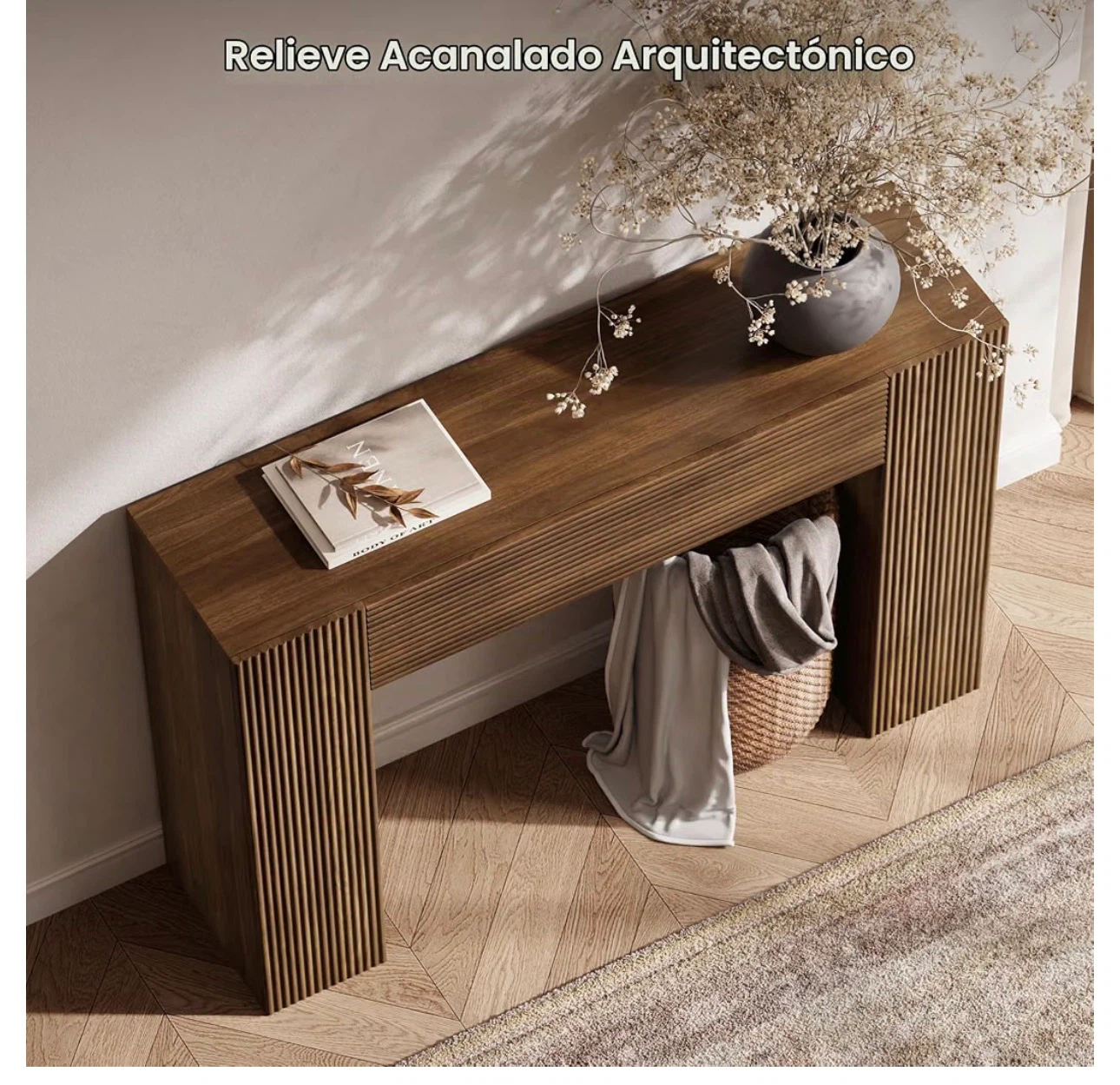 Architectural Fluted Console Table - photo 4