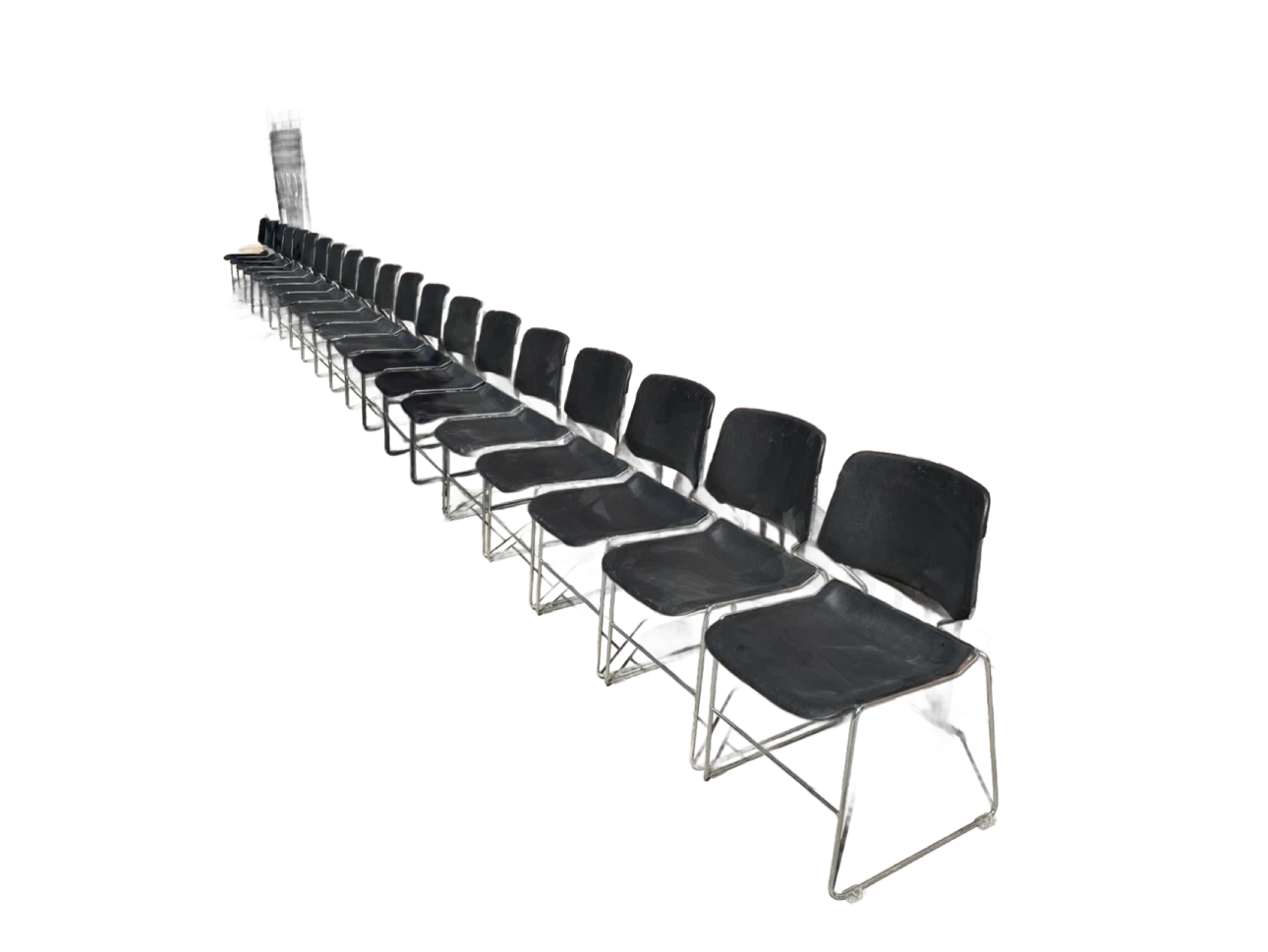 Stackable Black Chairs (Set of 20) - photo 4