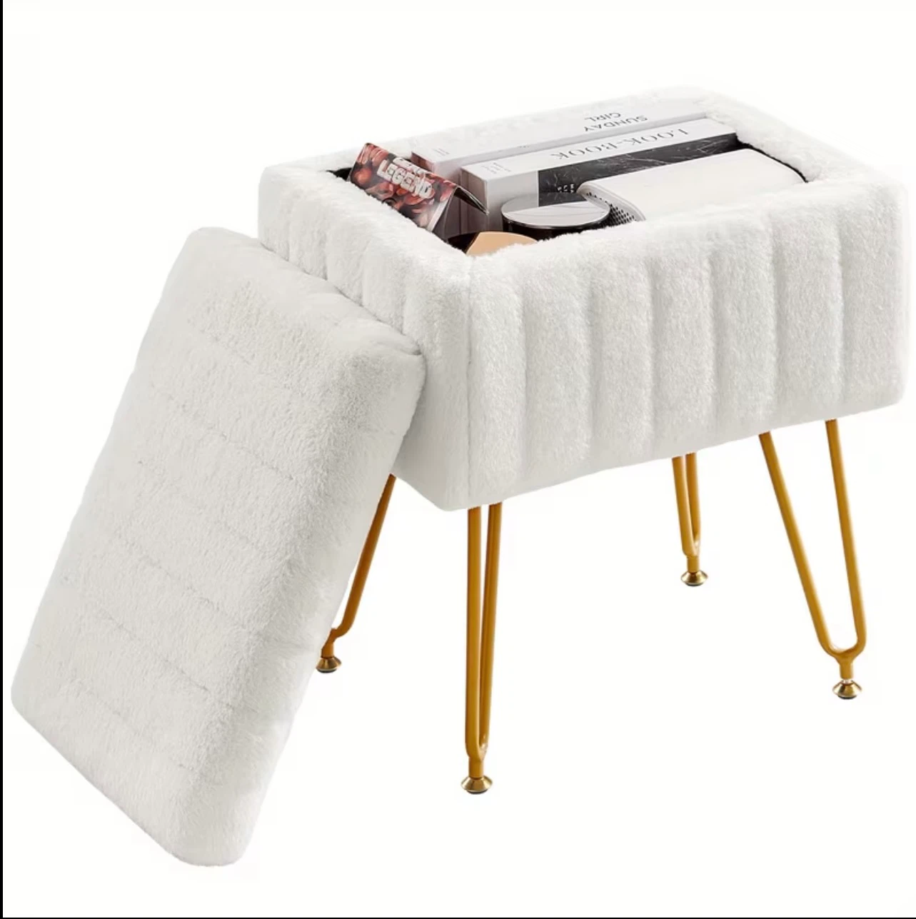 Brand New Storage Ottoman Footrest - 16" L x 12.2" W x 18.9" H