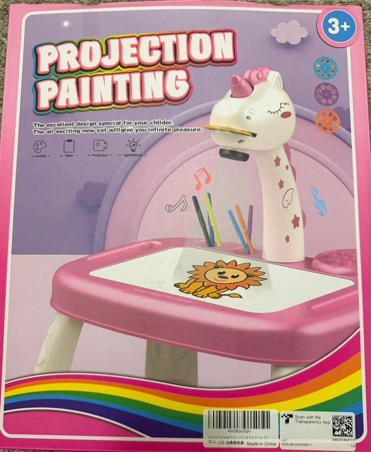 Unicorn Projection Painting Art Table for Kids - photo 2