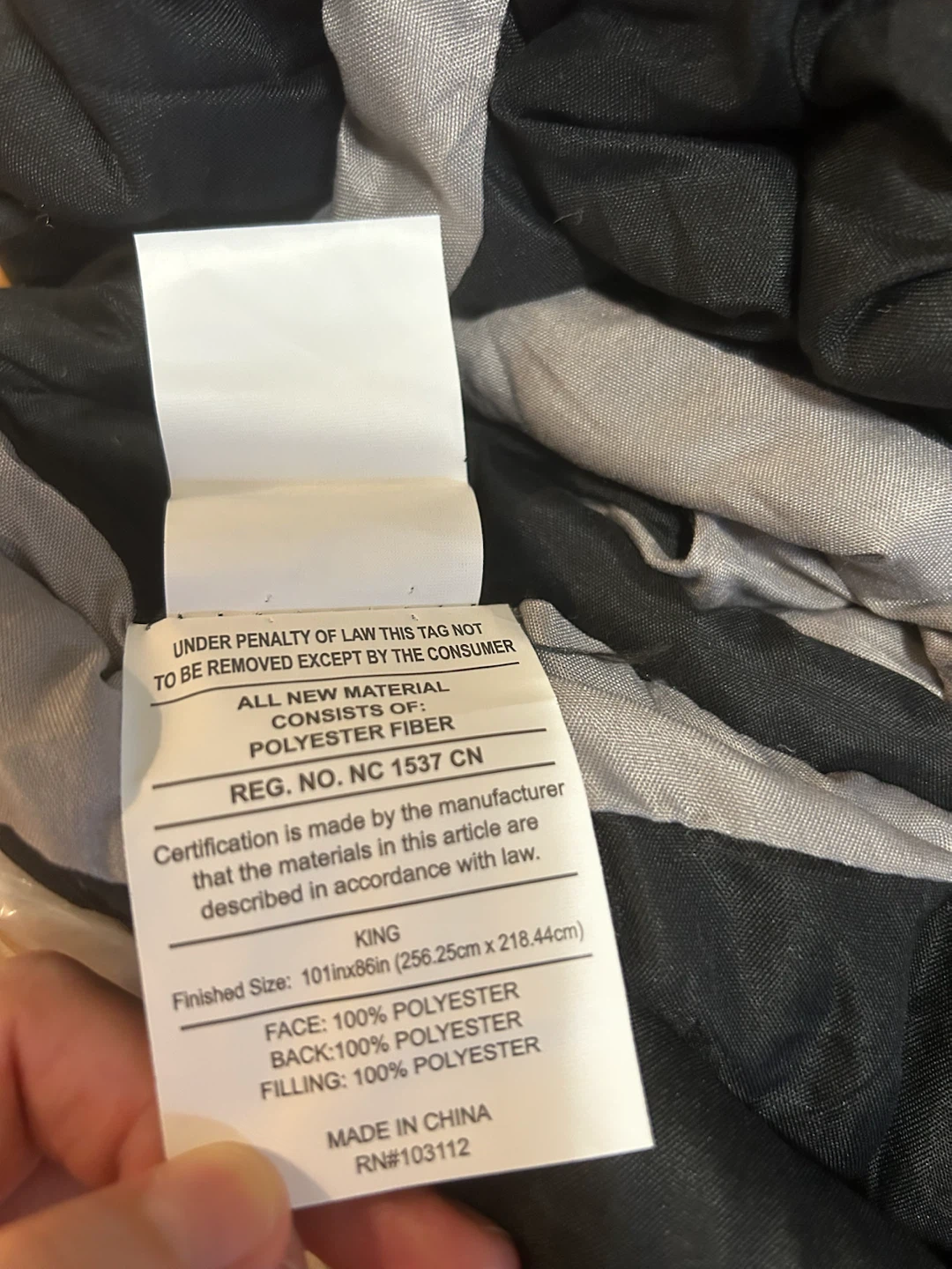 Home Maison Reversible Comforter - King Size (Black/Grey) - photo 2