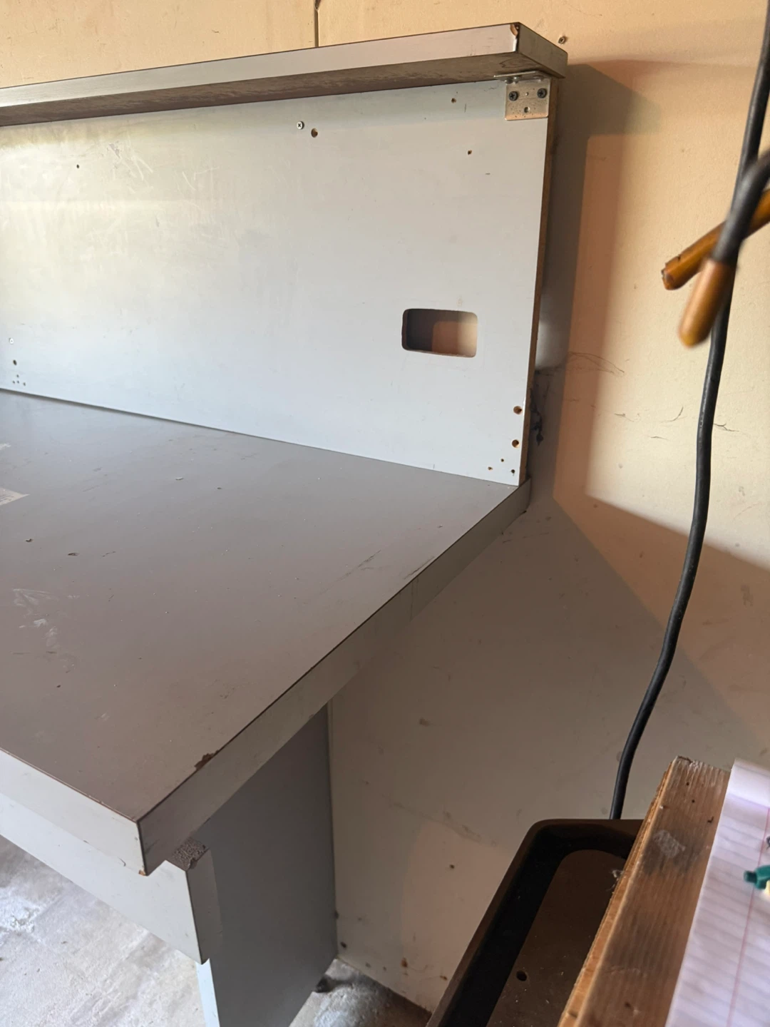 Gray Workbench with Shelf - photo 3