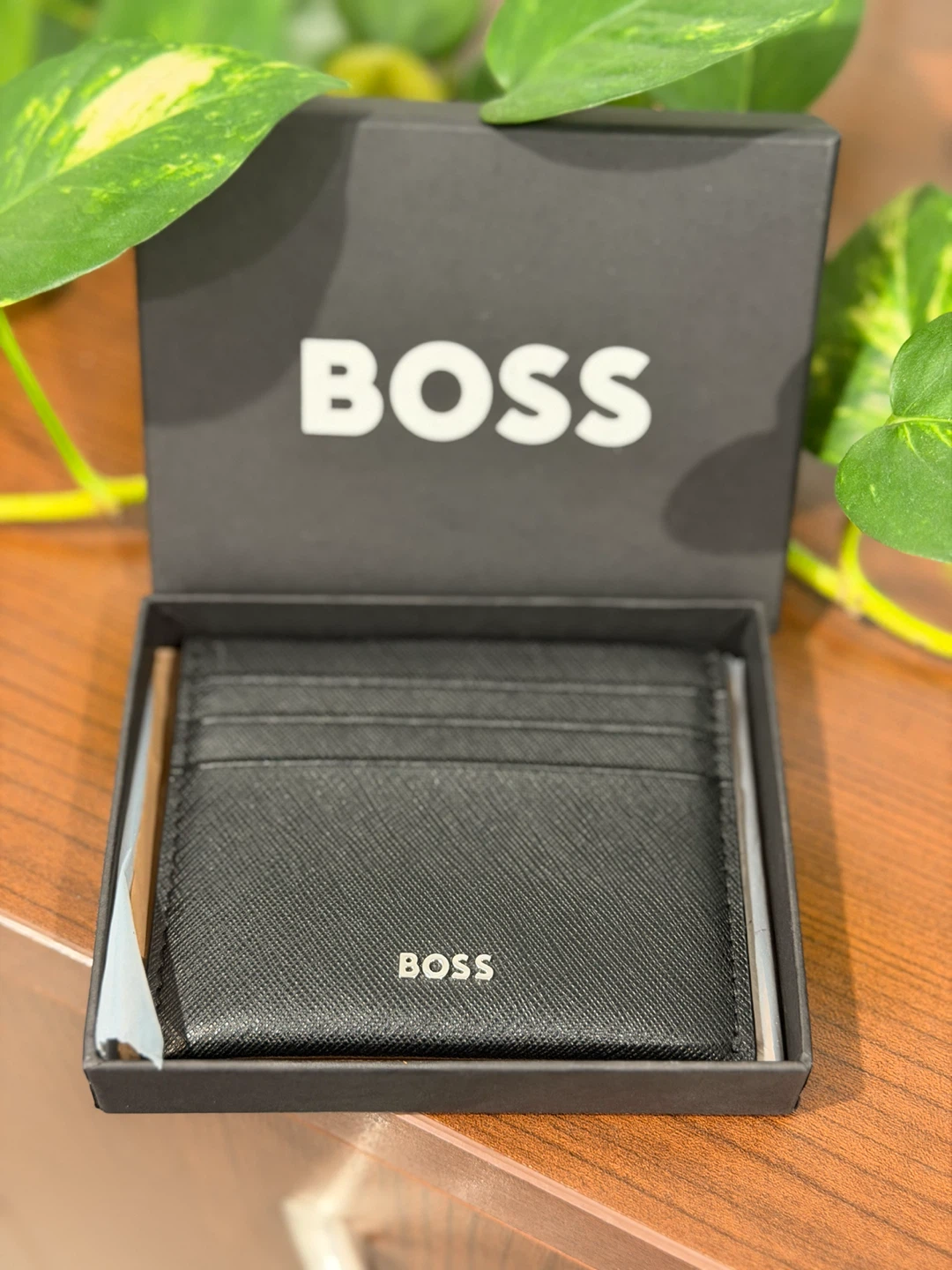 BOSS Card Holder Black