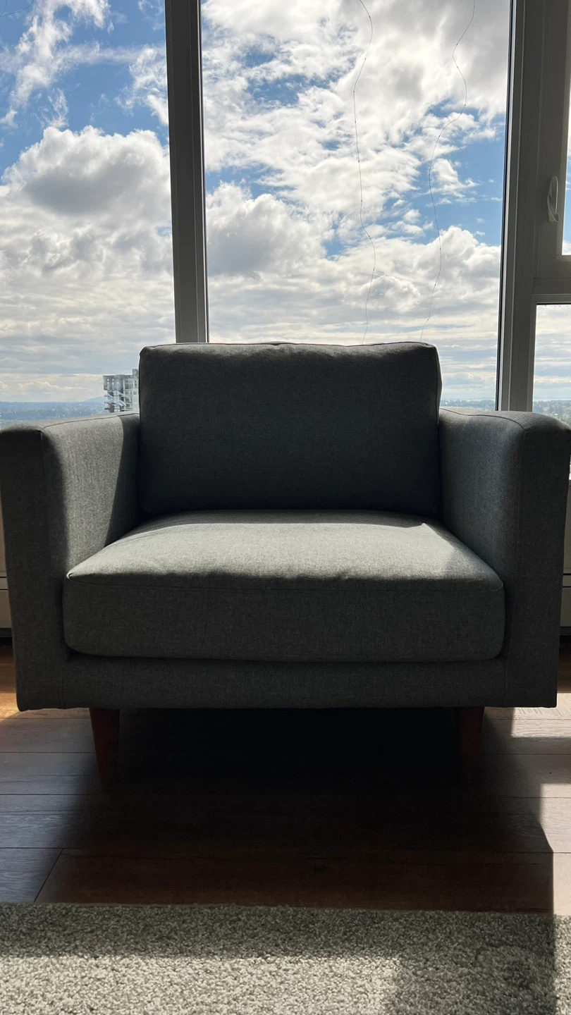 Modern Grey Accent Chair - photo 2