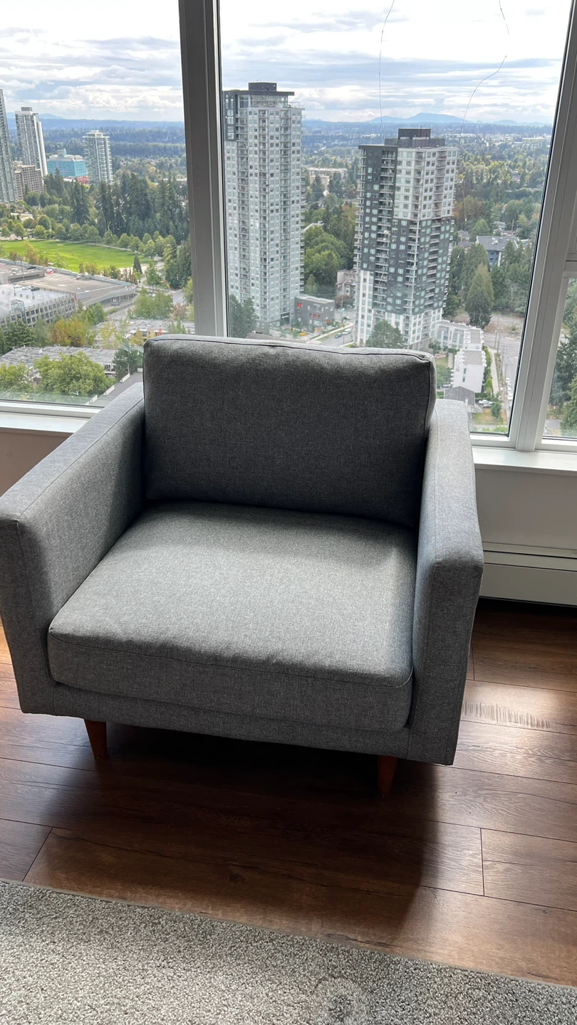 Modern Grey Accent Chair - photo 3