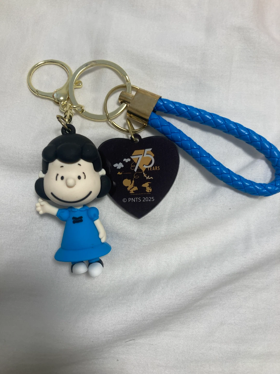 75th anniversary peanuts lucy keychain