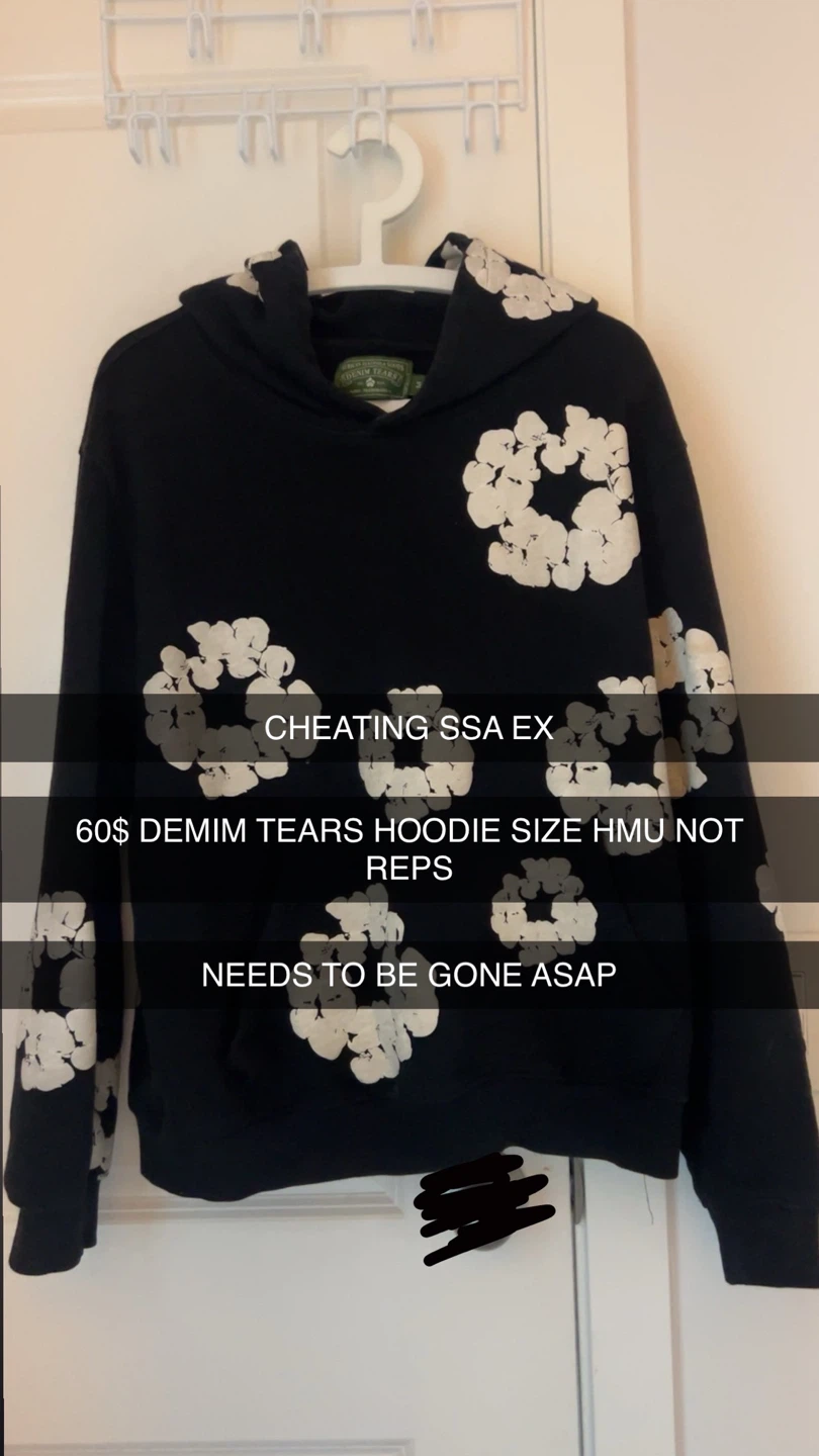 Denim Tear  Hoodie Black