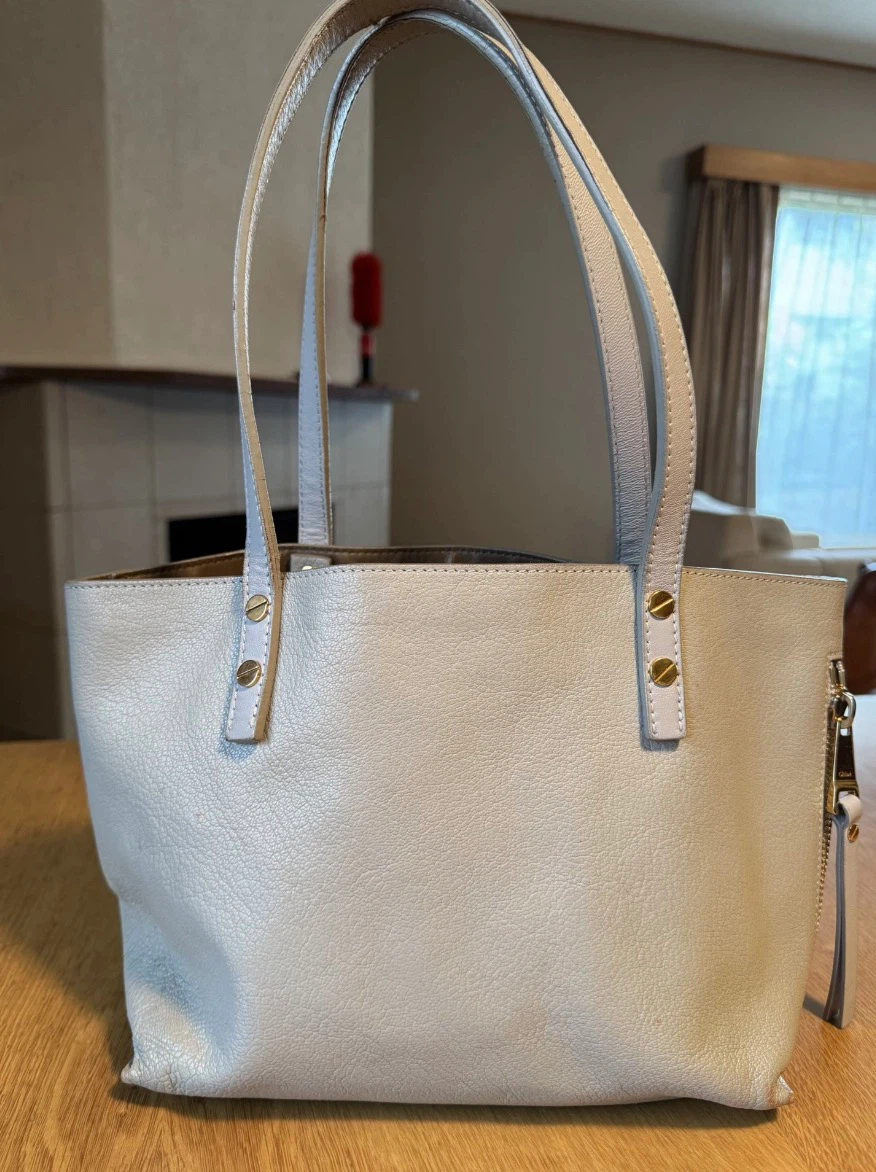 Chloé Light Grey Leather Tote Bag - photo 2