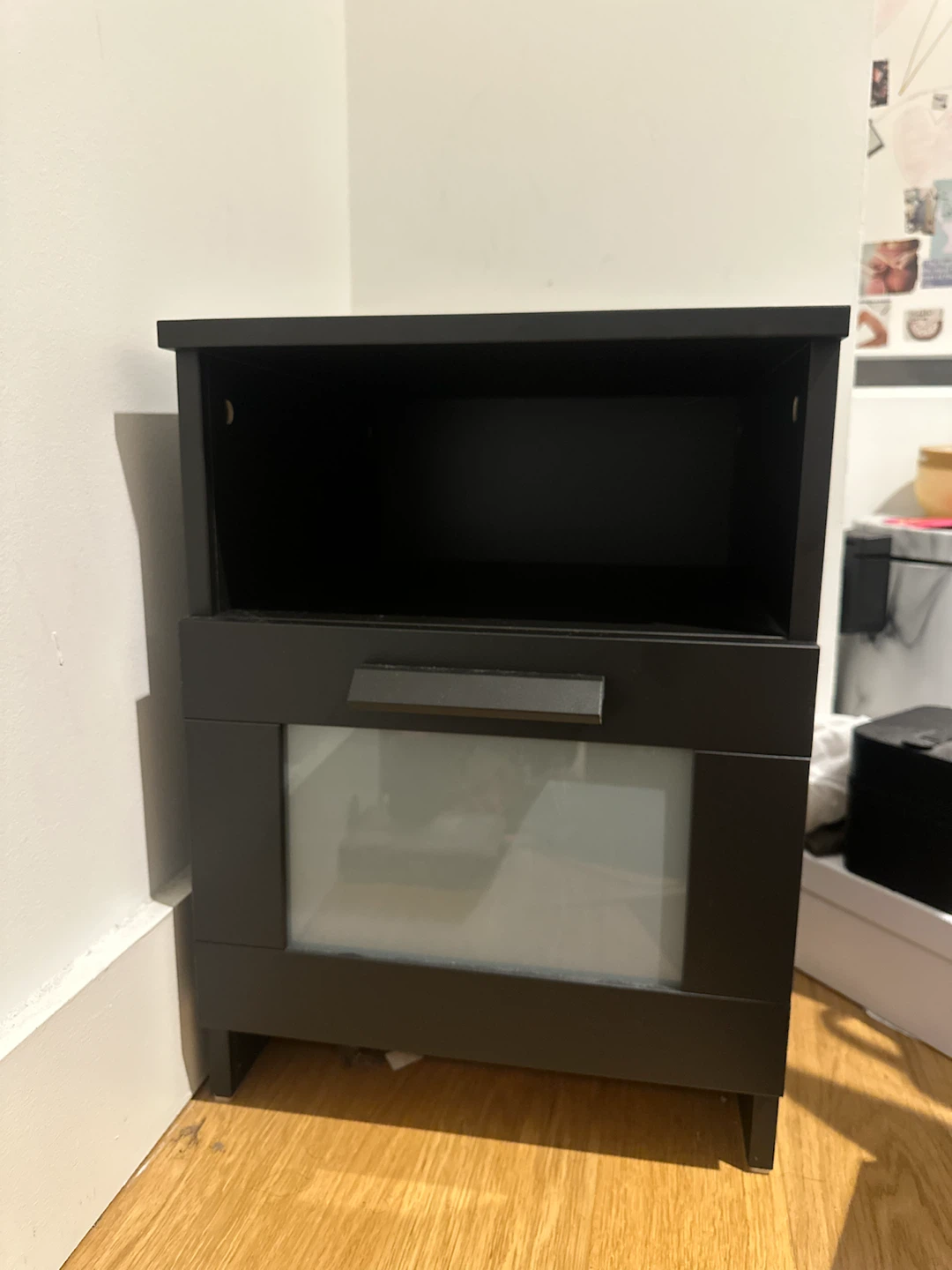 IKEA Malm Black-Brown Nightstand