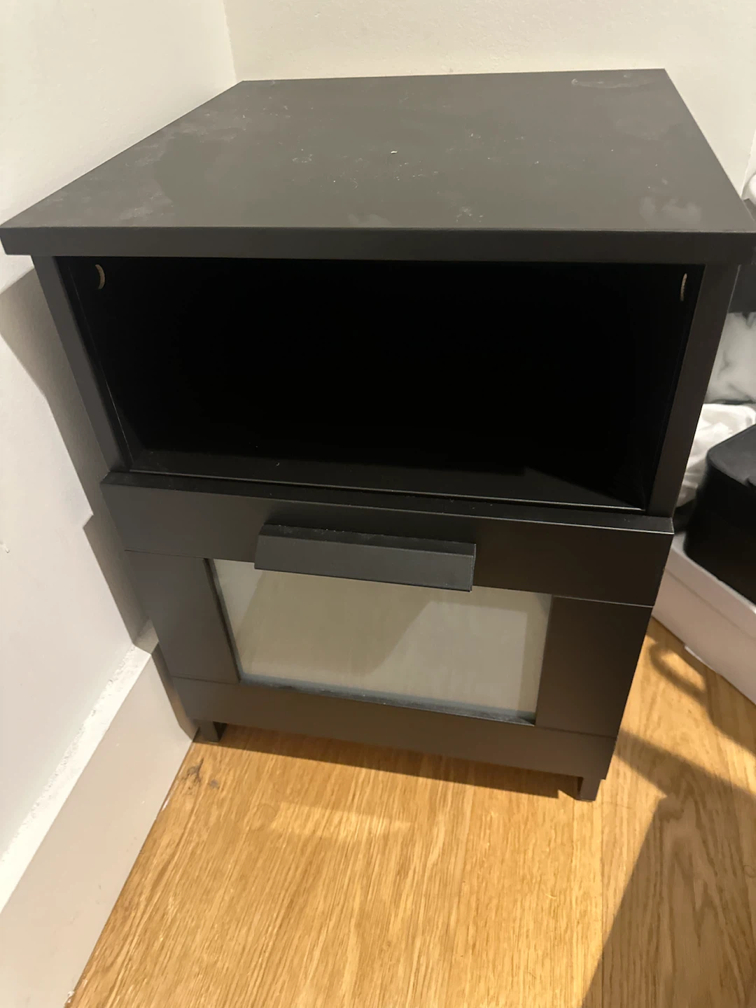 IKEA Malm Black-Brown Nightstand - photo 2