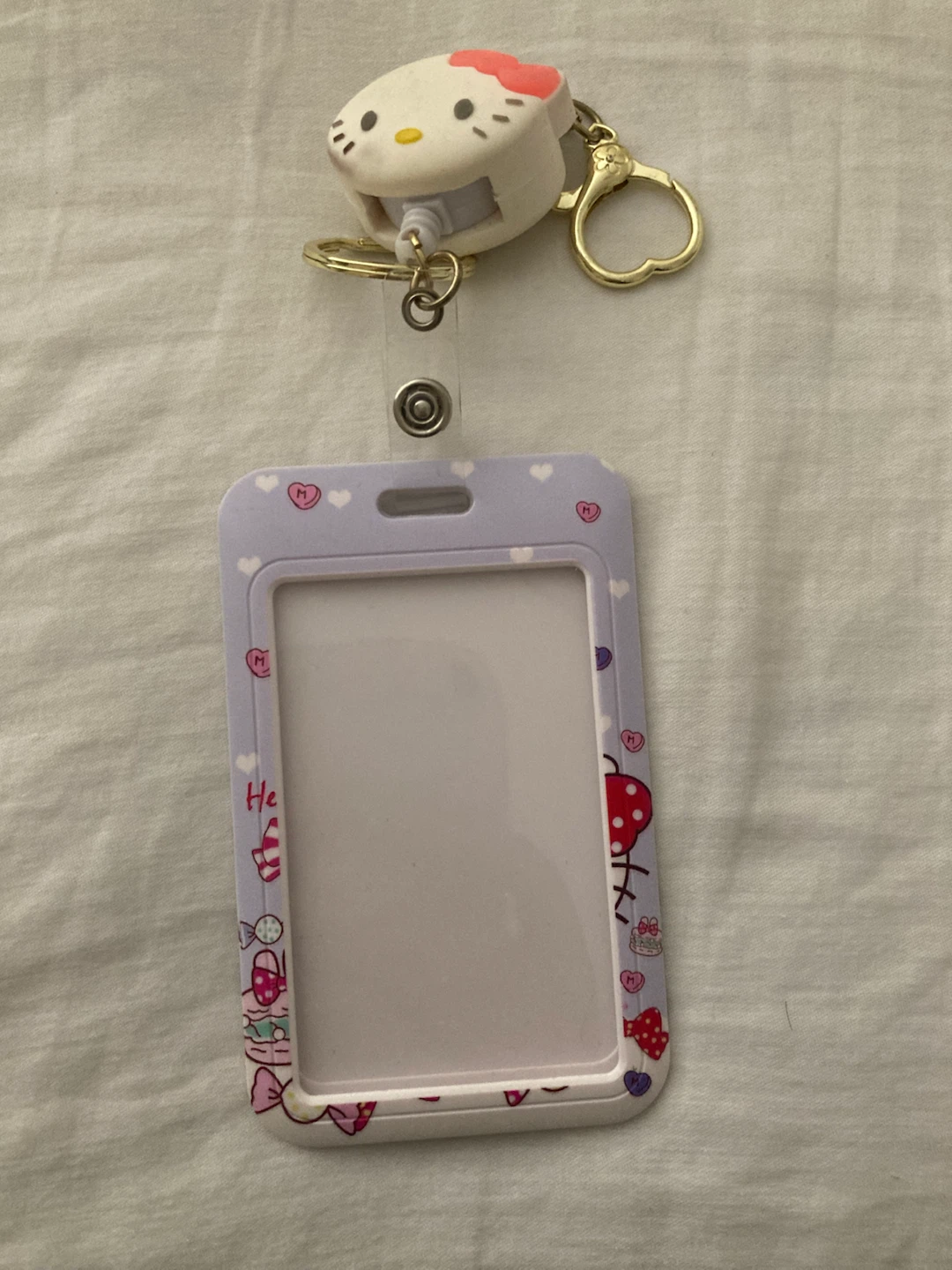 sanrio hello kitty cardholder keychain