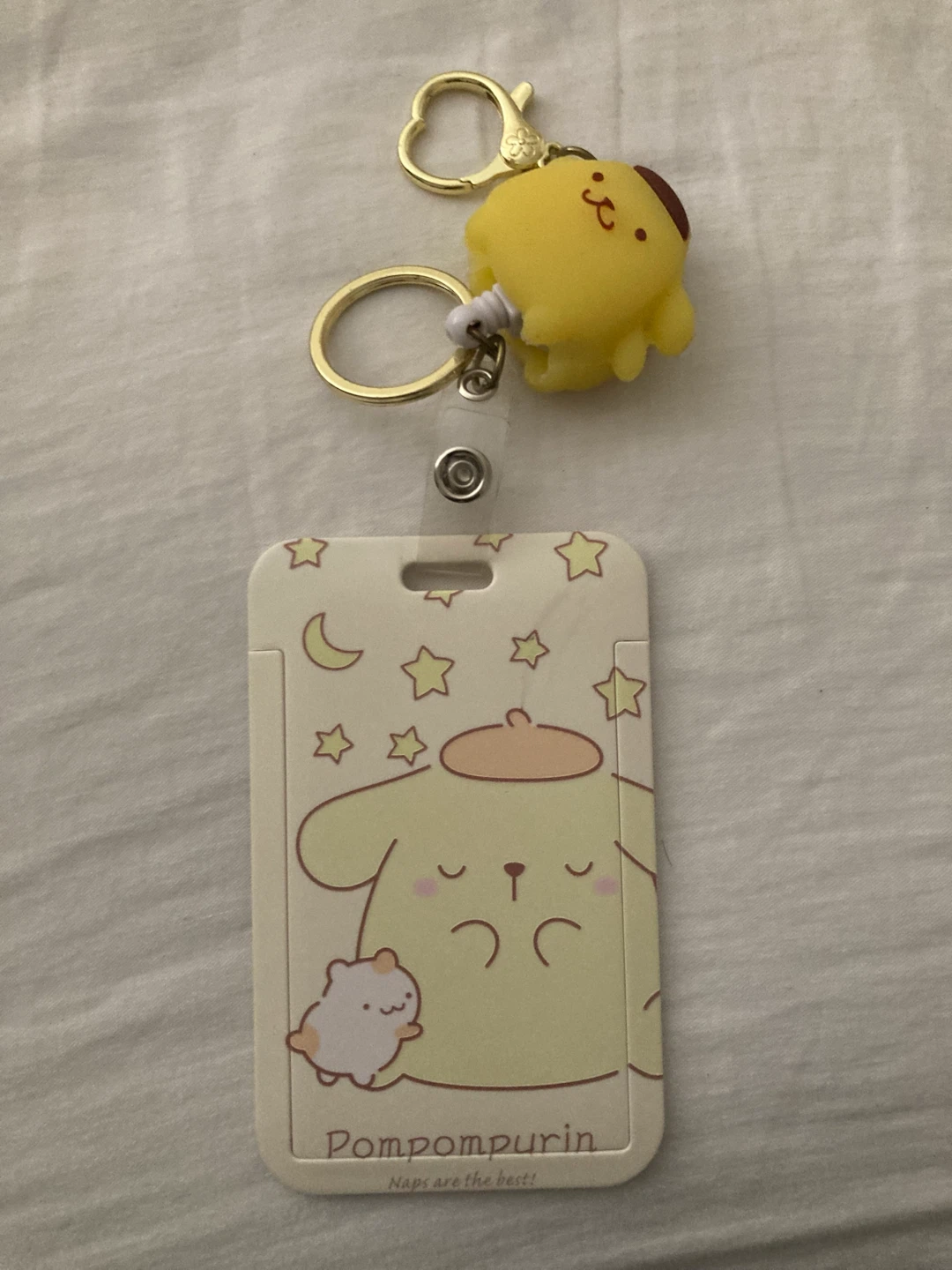 sanrio pompompurin cardholder keychain - photo 2