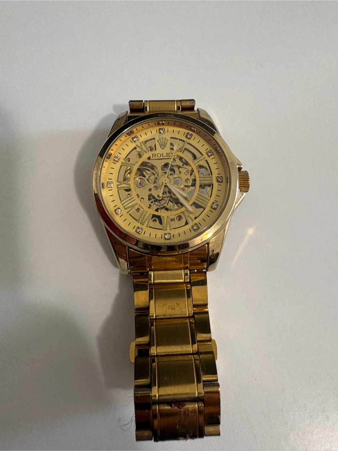 Gold-Tone Skeleton Wristwatch - photo 4