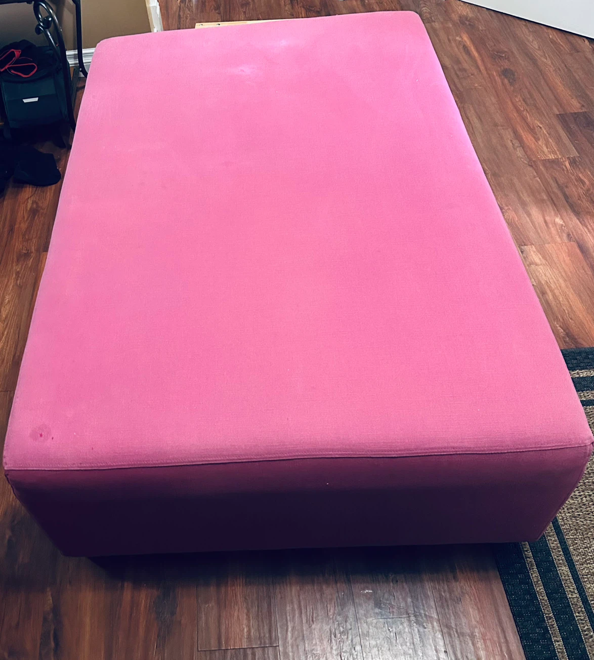 Large Pink Ottoman