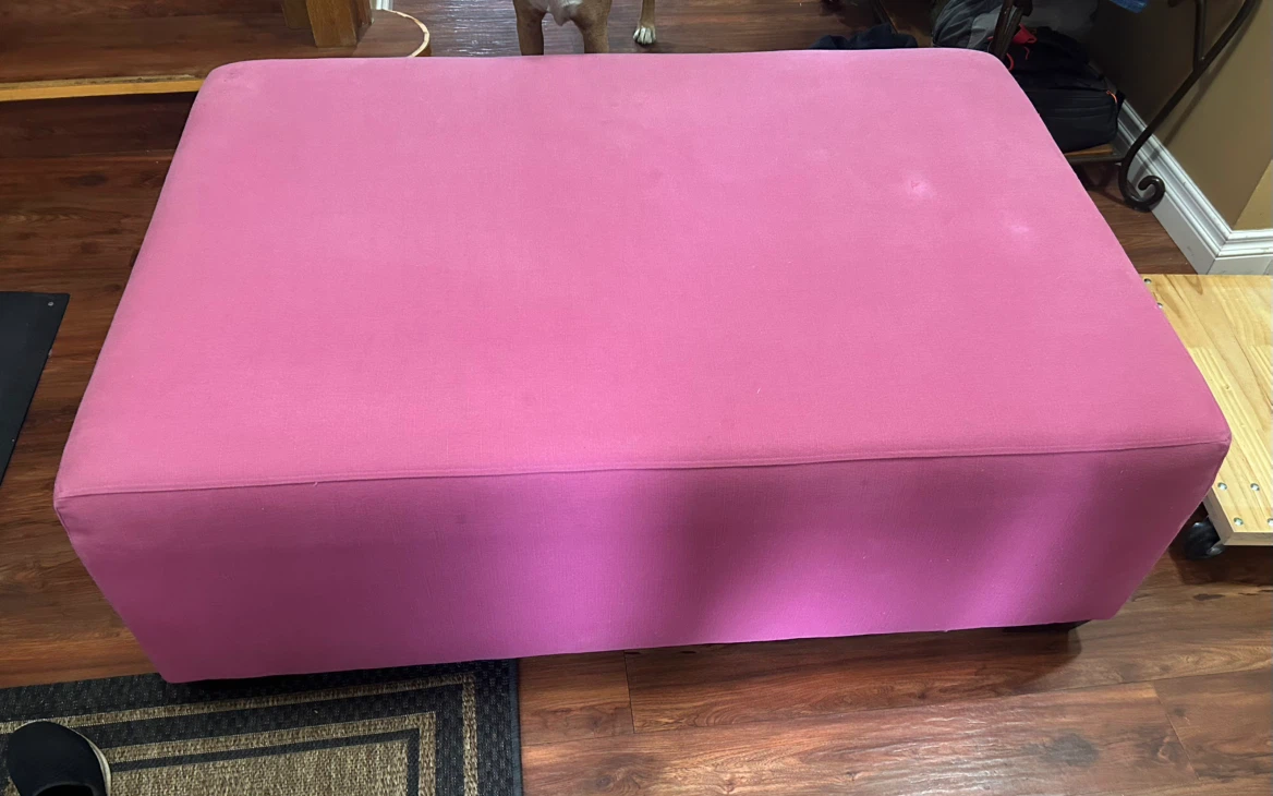 Large Pink Ottoman - photo 2