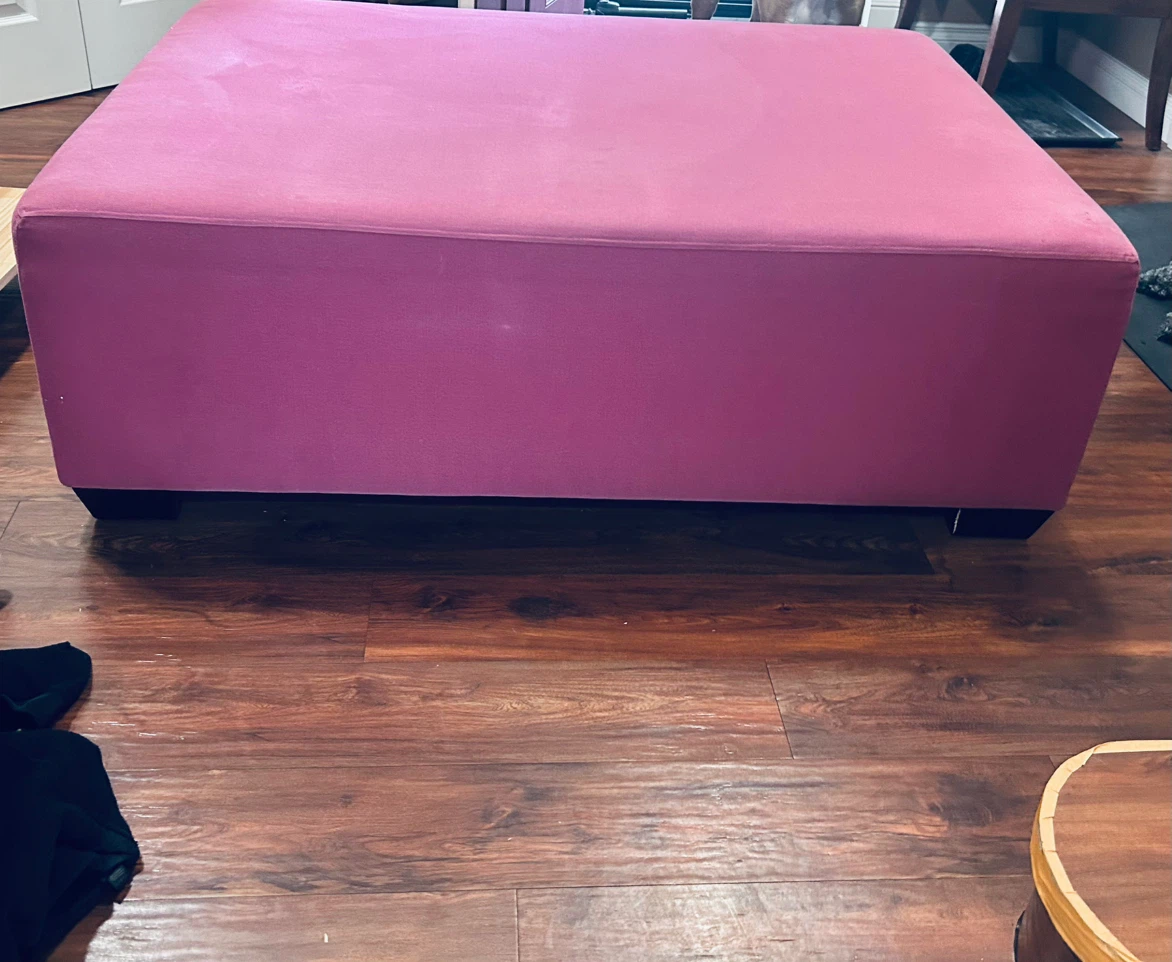 Large Pink Ottoman - photo 3