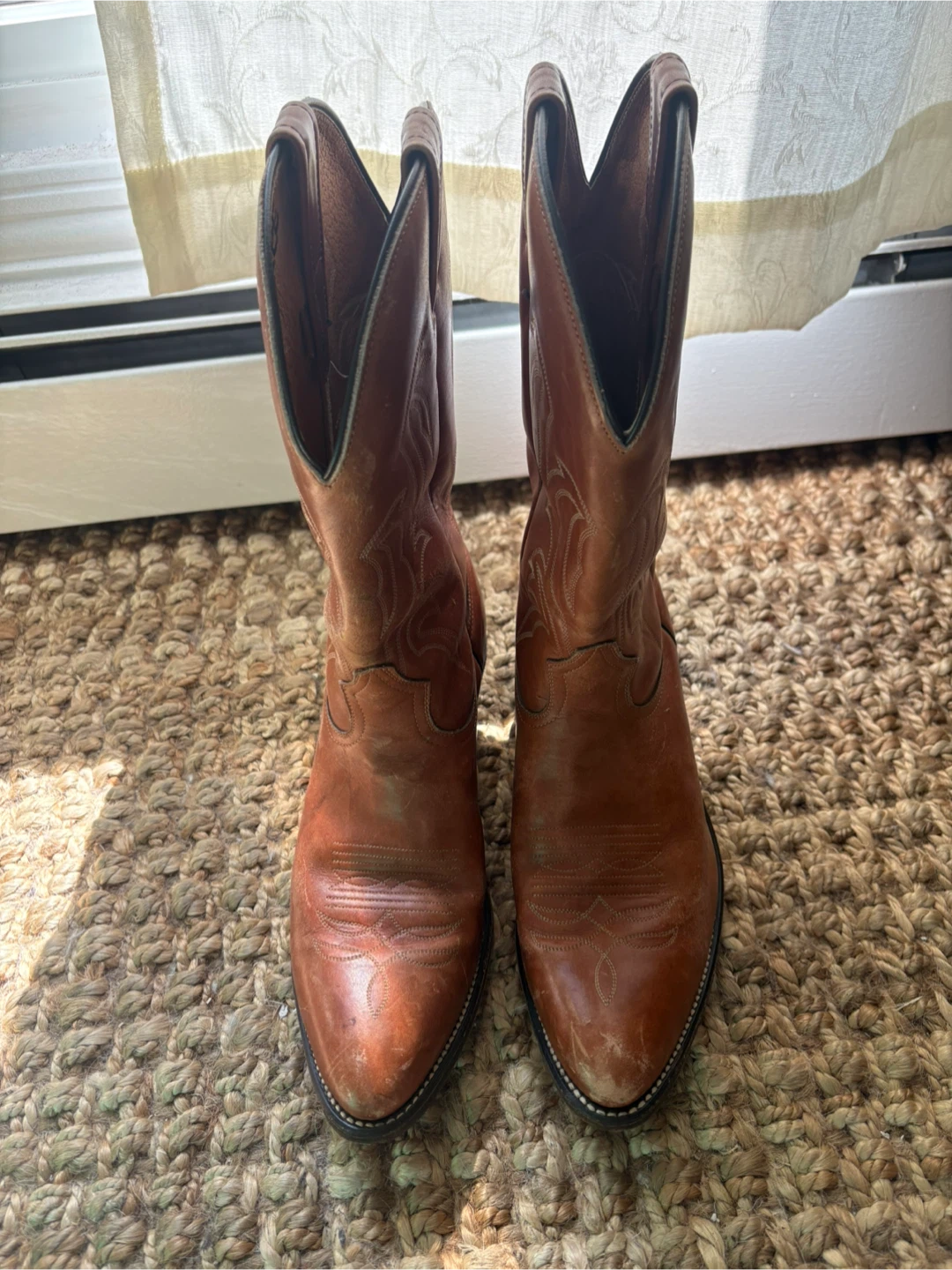 Men’s Tan Leather Cowboy Boots - photo 2