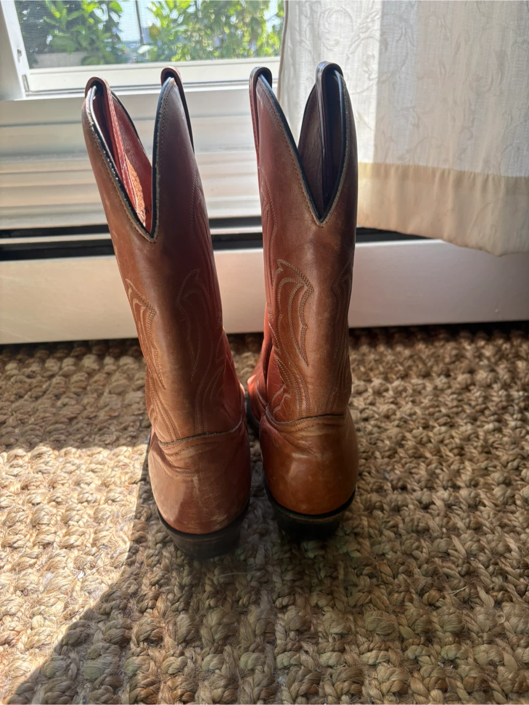Men’s Tan Leather Cowboy Boots - photo 3