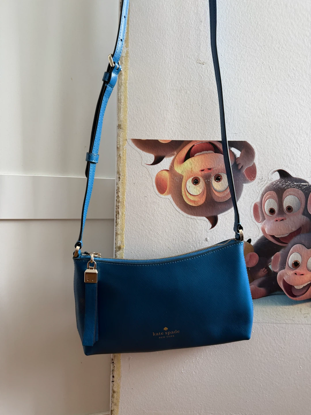 Kate Spade Blue Leather Crossbody Bag