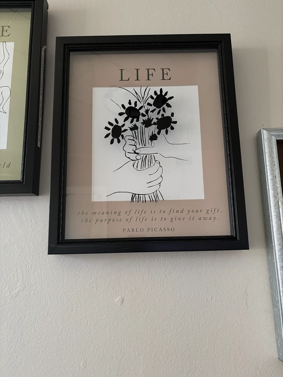 Set of 2 Framed Pablo Picasso Quote Wall Art - photo 2