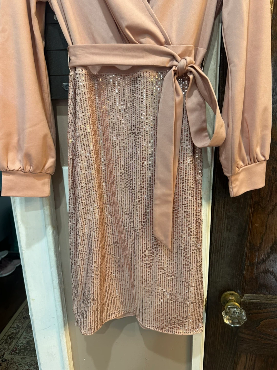 Grace Karin Sequin Dress in Dusty Peach - photo 3