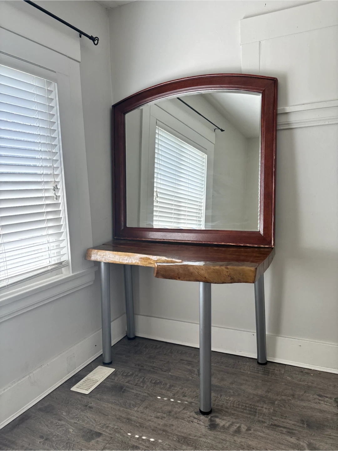 Wooden Console Table with Mirror