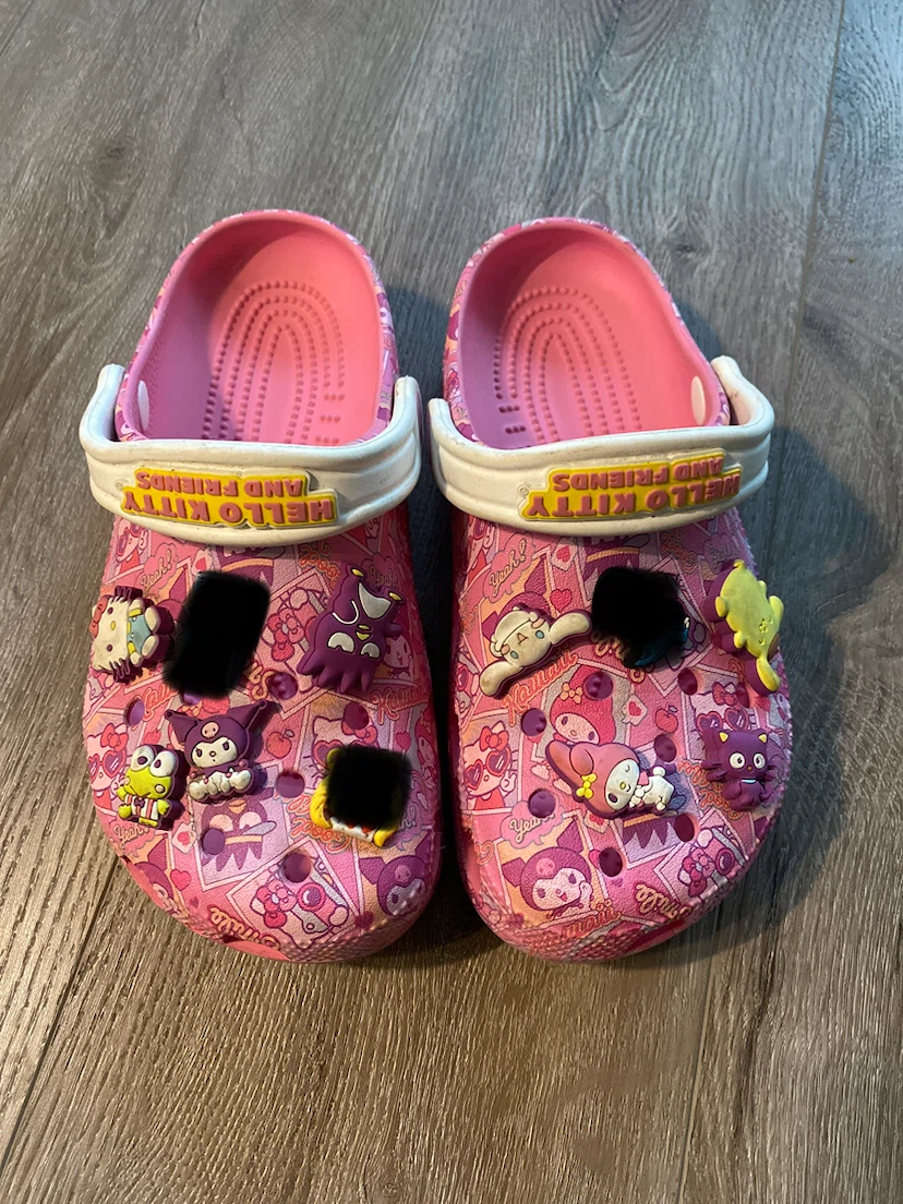 Pink Hello Kitty and Friends Crocs with Charms