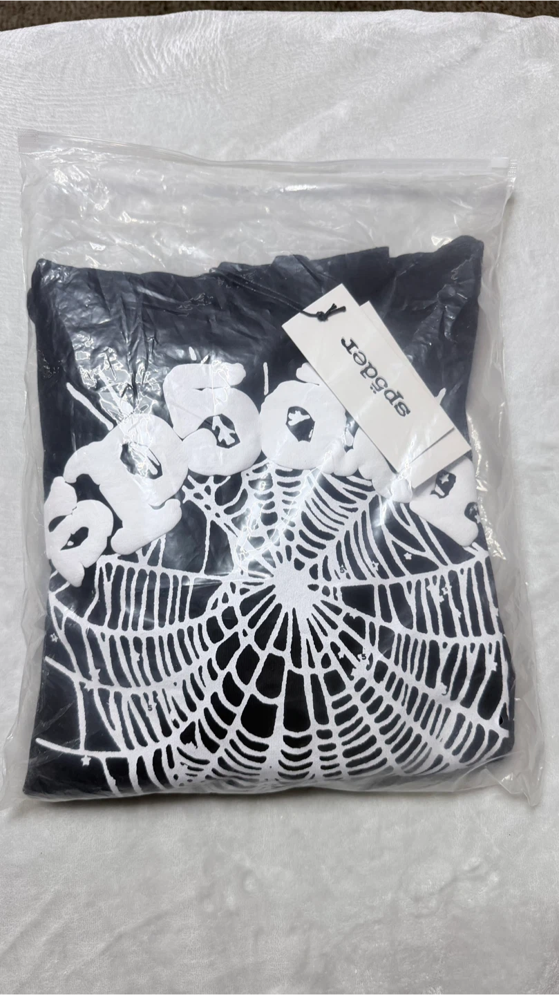 Spider Black Hoodie Spiderweb Graphic