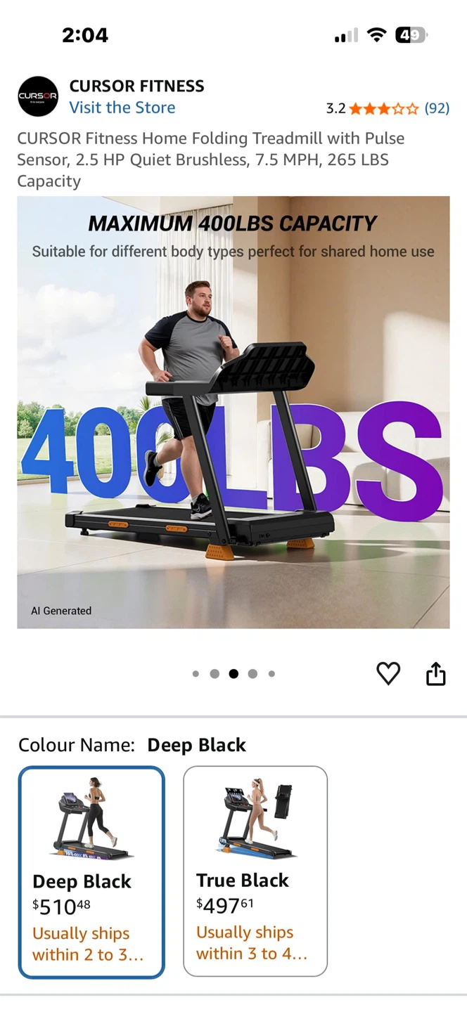 CURSOR Fitness Home Folding Treadmill - photo 3