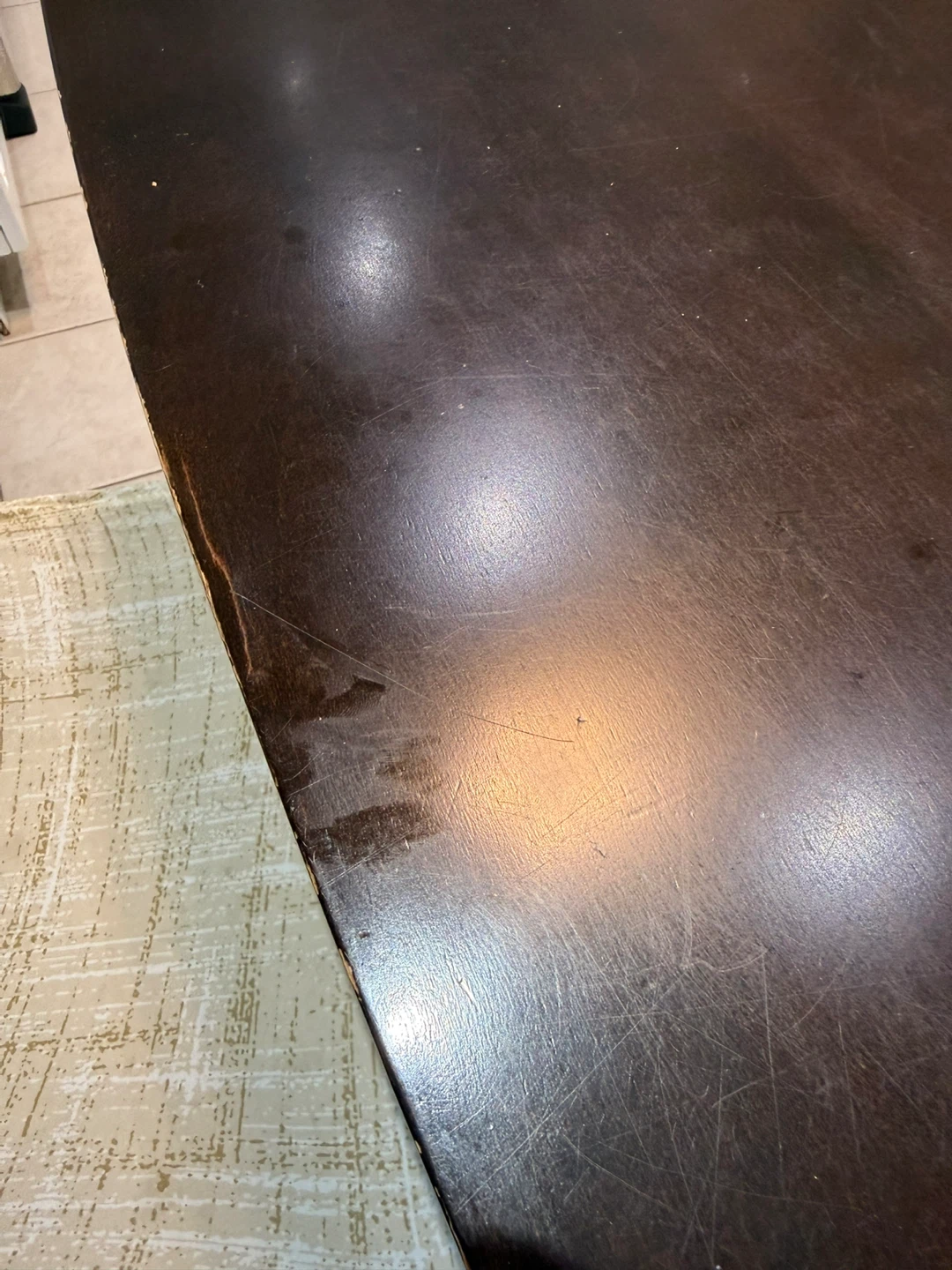 Dark Brown Dining Table with 5 chairs - photo 2