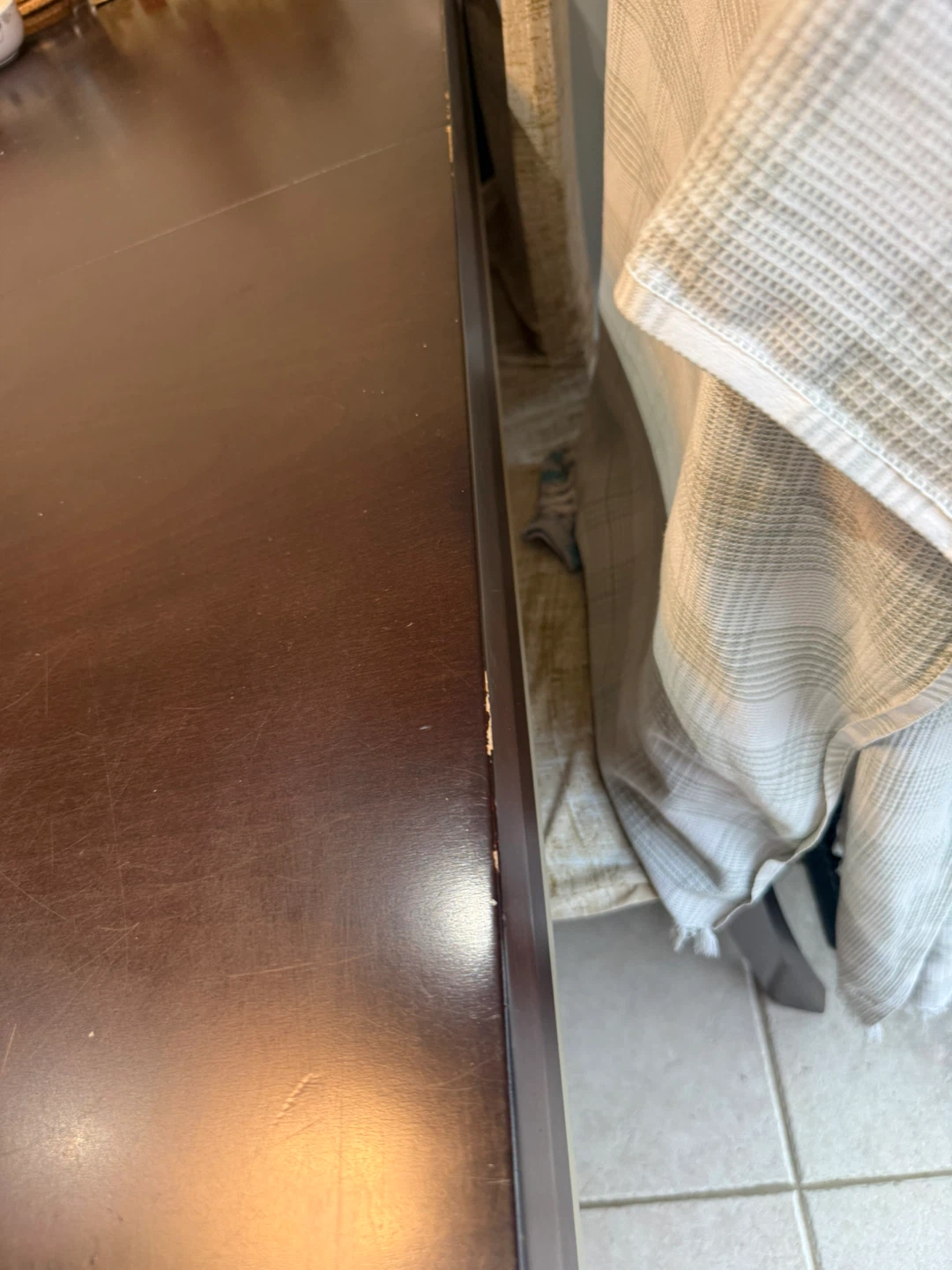 Dark Brown Dining Table with 5 chairs - photo 4