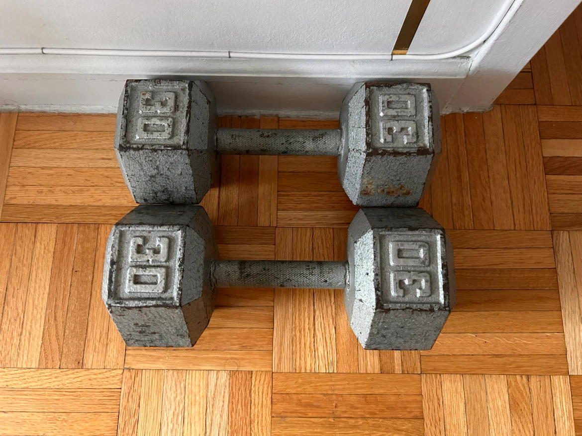 30lb Pair - Cast Iron Hex Dumbbells - PICK UP ONLY!