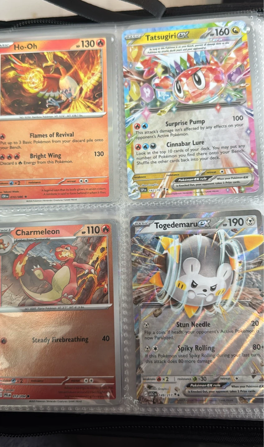 Filled Pokémon Trading Card Binder
