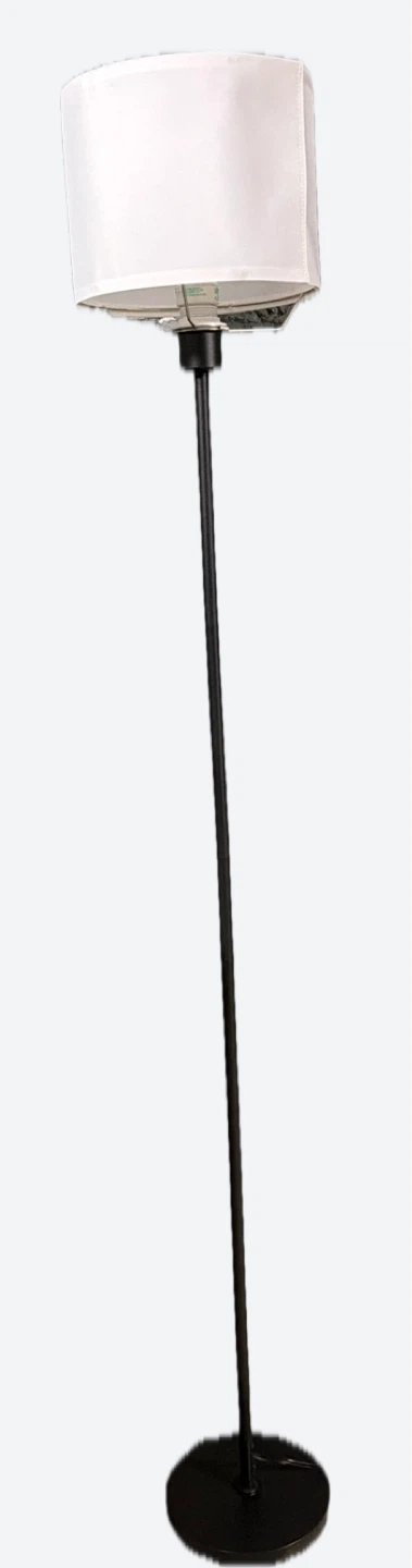 Minimalist Black Floor Lamp with White Shade - photo 3