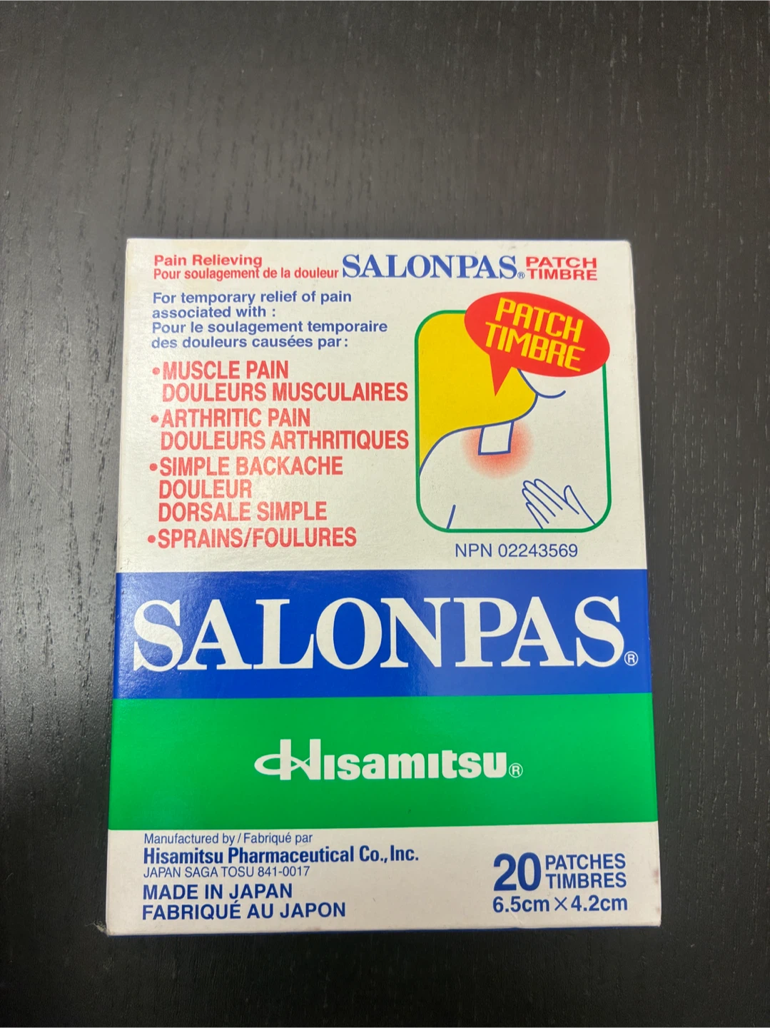 Salonpas Pain Relieving Patch - 20 Patches