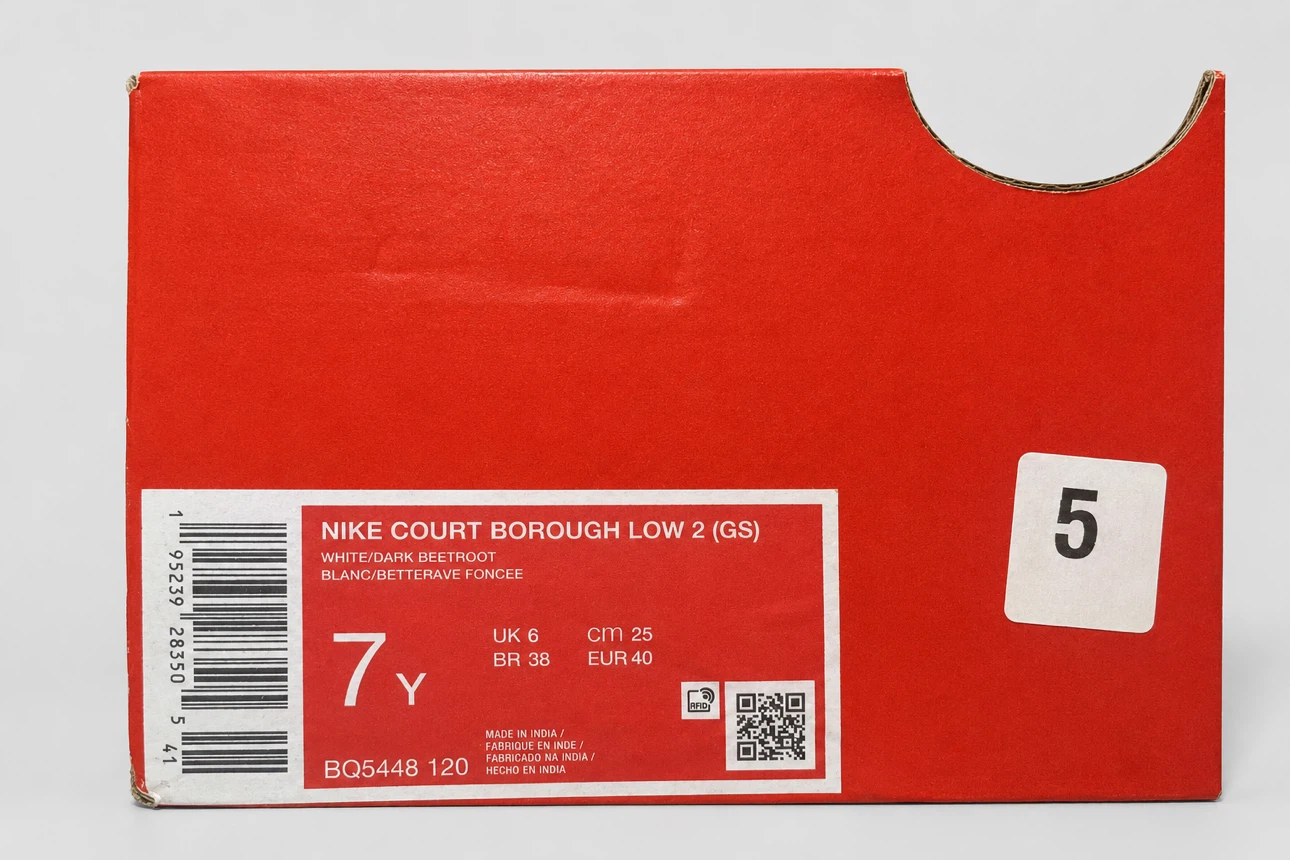 Nike Court Borough Low 2 GS White Beetroot 7Y New - photo 4