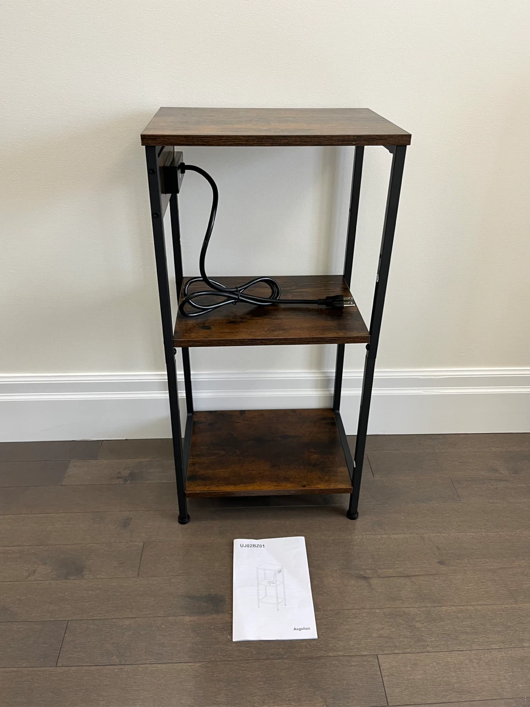 New Brown 3-Tier Table w/ Power - photo 2