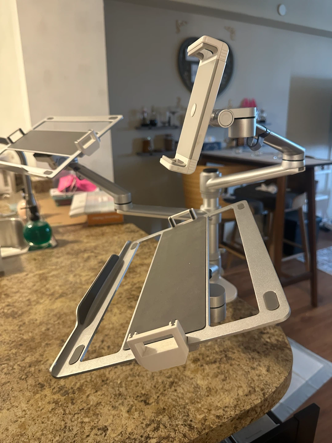 OL-30T Aluminum 3 in 1 Dual Arm 10-17 Inch Laptop Stand +14”Tab - photo 3