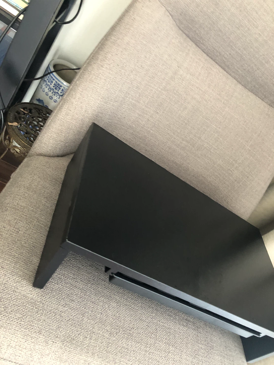 Black Monitor Stand with Drawer - photo 3