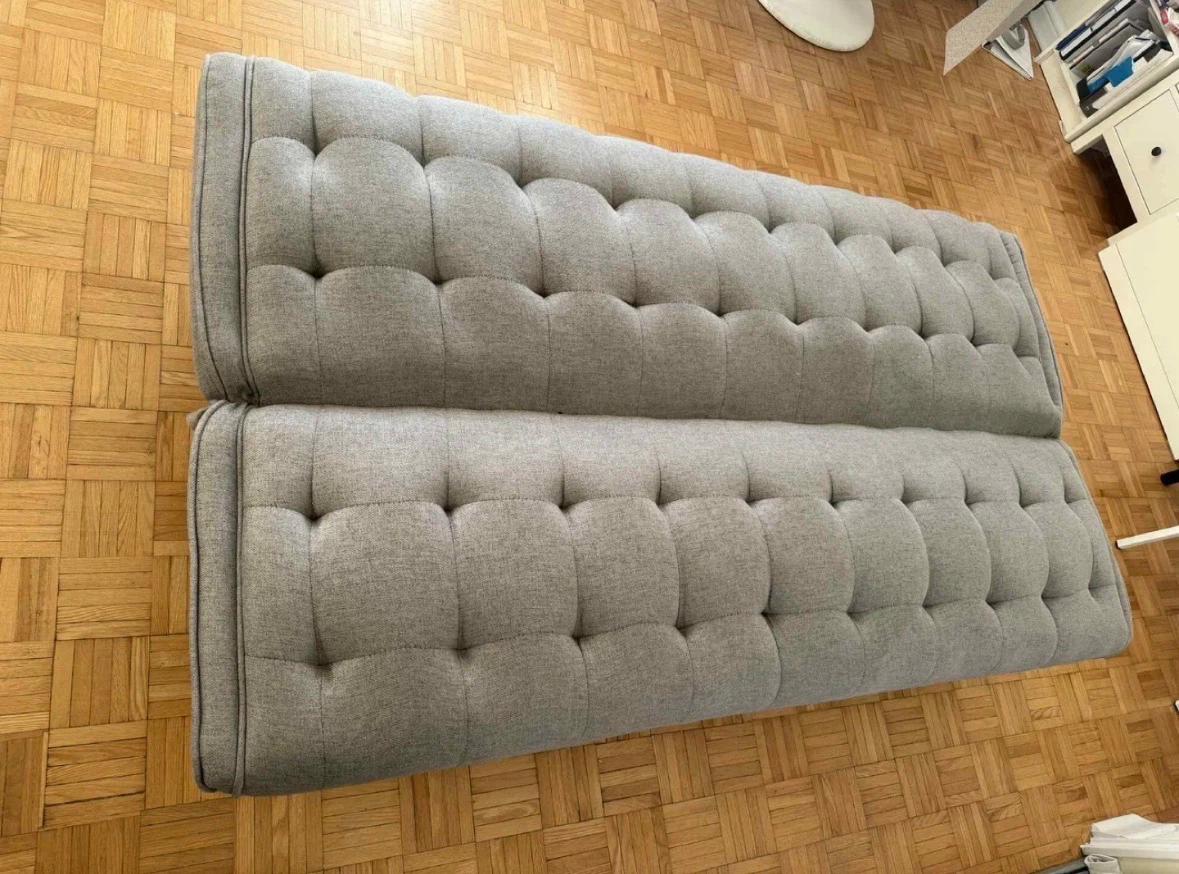 Grey Convertible Futon / Sofa Bed – Good Condition - photo 2