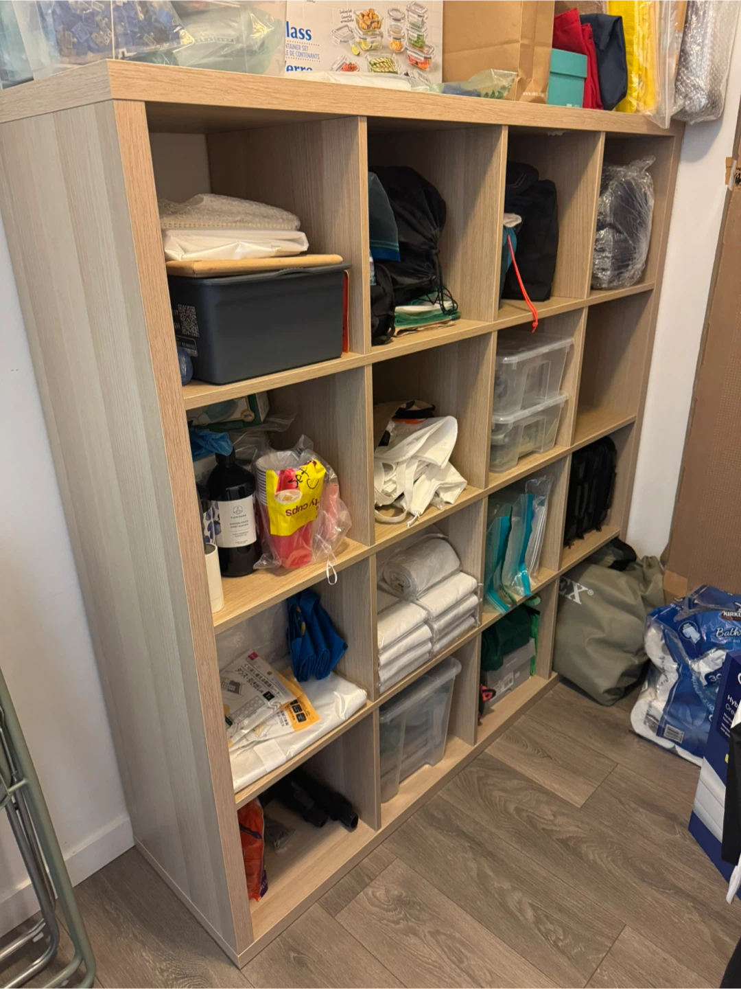 IKEA KALLAX 4x4 Shelf Unit – oak / wood