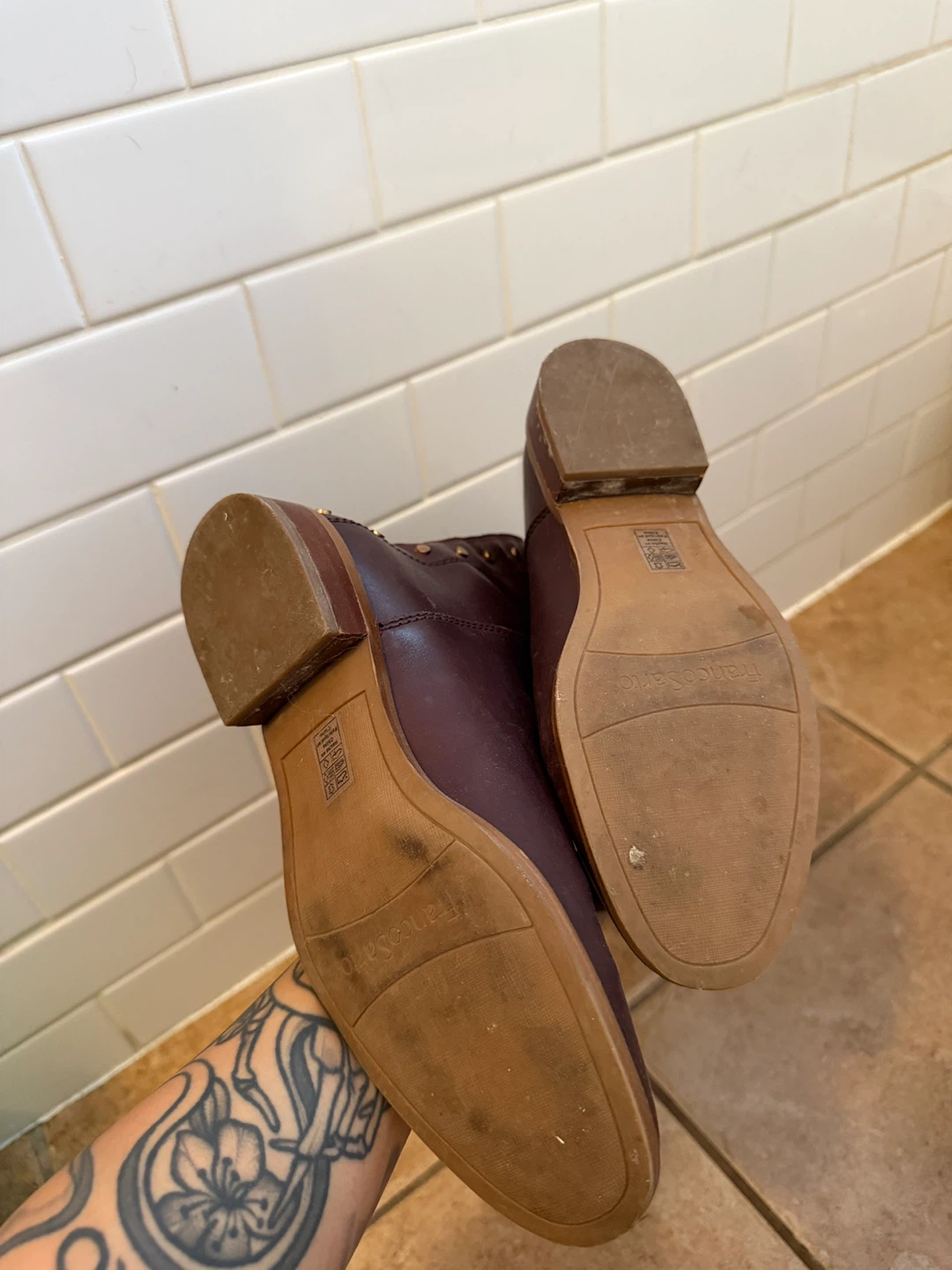 Franco Sarto dark brown leather riding boots - photo 2